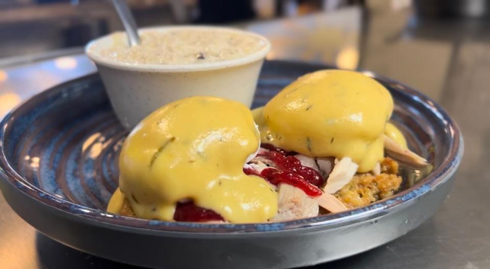 The Thanksgiving Benedict at Eternal Sunshine Cafe, 420 Eastwood Road in Wilmington.