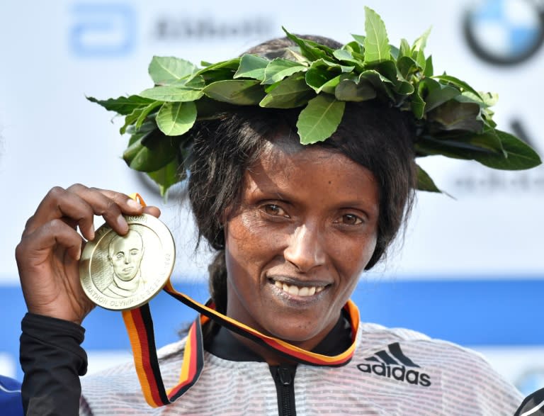 Ethiopian Aberu Kebede won the women's run of the Berlin Marathon on September 25, 2016