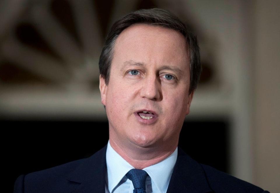 David Cameron makes a speech outside 10 Downing Street in London, before leaving for Buckingham Palace to resign as prime minister (PA) (PA Archive)