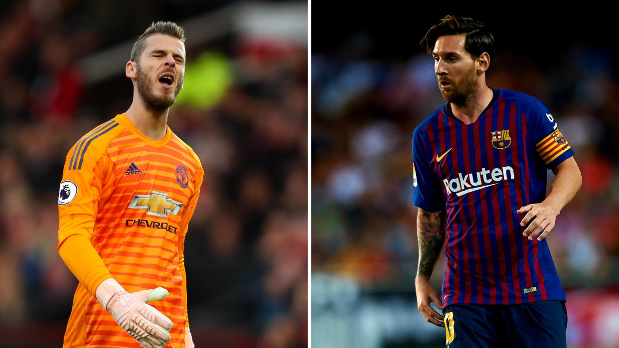 David de Gea and Lionel Messi.