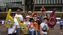 Fans start flocking into ANZ Stadium for the 2015 NRL Grand Final. Image: Getty