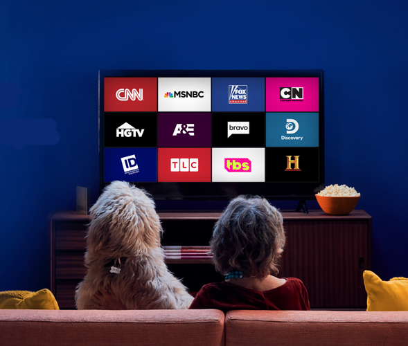 Bring on the popcorn (and not your credit card)—it's TV time. (Photo: Sling TV)