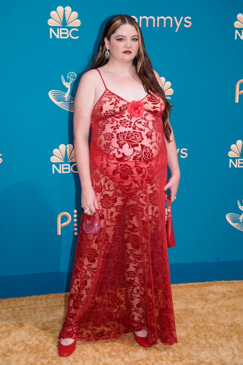 Megan Stalter attends the 2022 Emmy Awards.