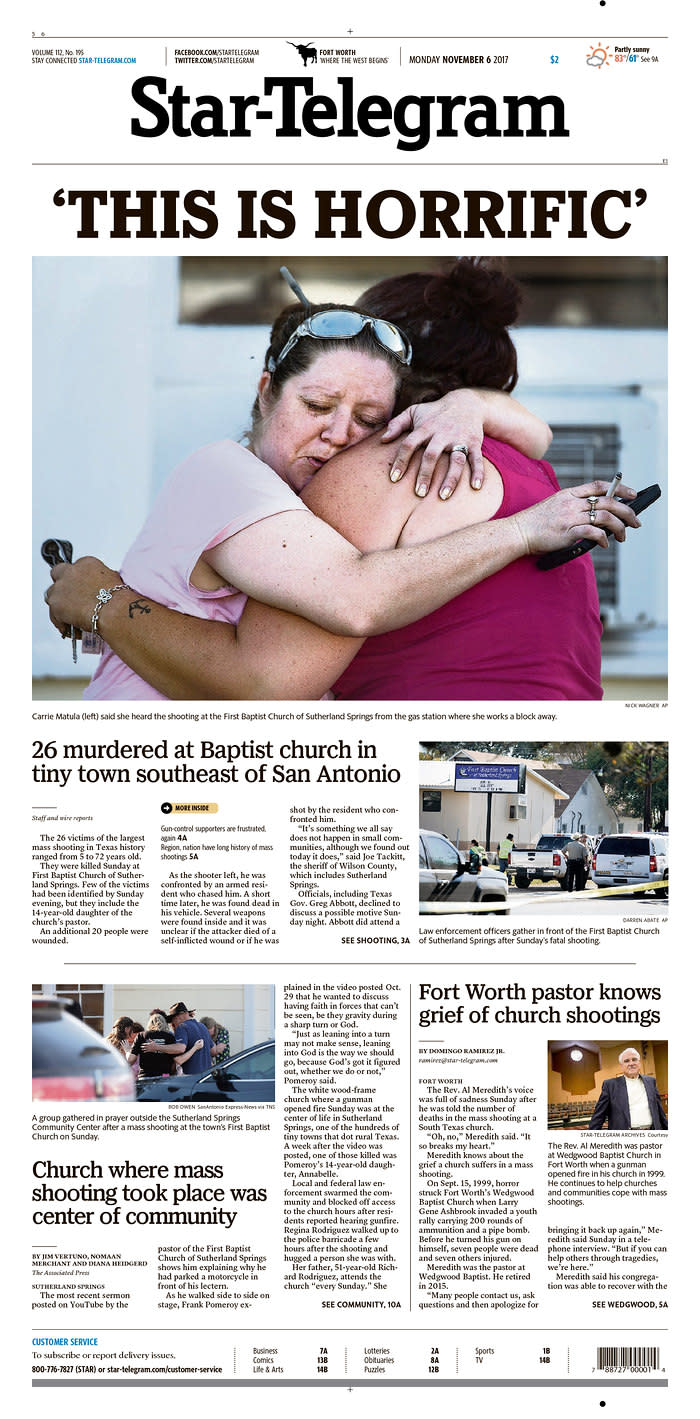 <p>FORT WORTH STAR-TELEGRAM<br> Published in Fort Worth, Texas USA. (newseum.org) </p>