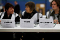 Counting staff await their first ballot box during the Stoke Central by-election count in Stoke on Trent, February 23, 2017. REUTERS/Darren Staples