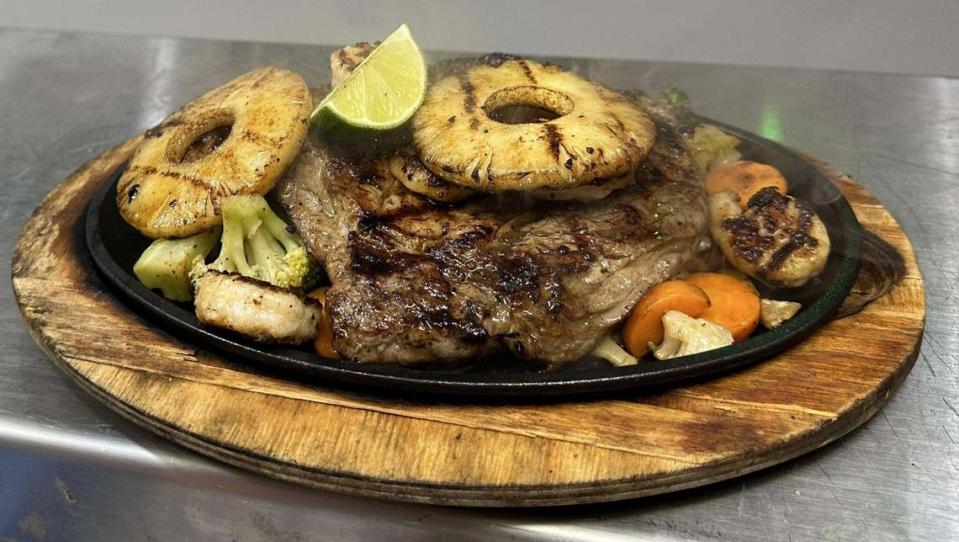 Alaniz steak at Chevo’s Mexican Restaurant at 4921 Riverside Drive, Suite 2, in Macon. This dish is a 12 ounce grilled steak marinated with spices and soy sauce with steamed broccoli, carrots, cauliflower and half-dozen shrimp.