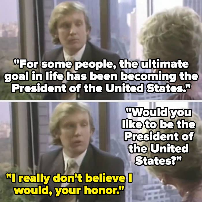 Screenshots of young Donald Trump