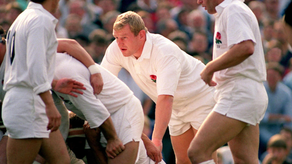 England number eight Dean Richards at 1987 Rugby World Cup. Credit: Alamy