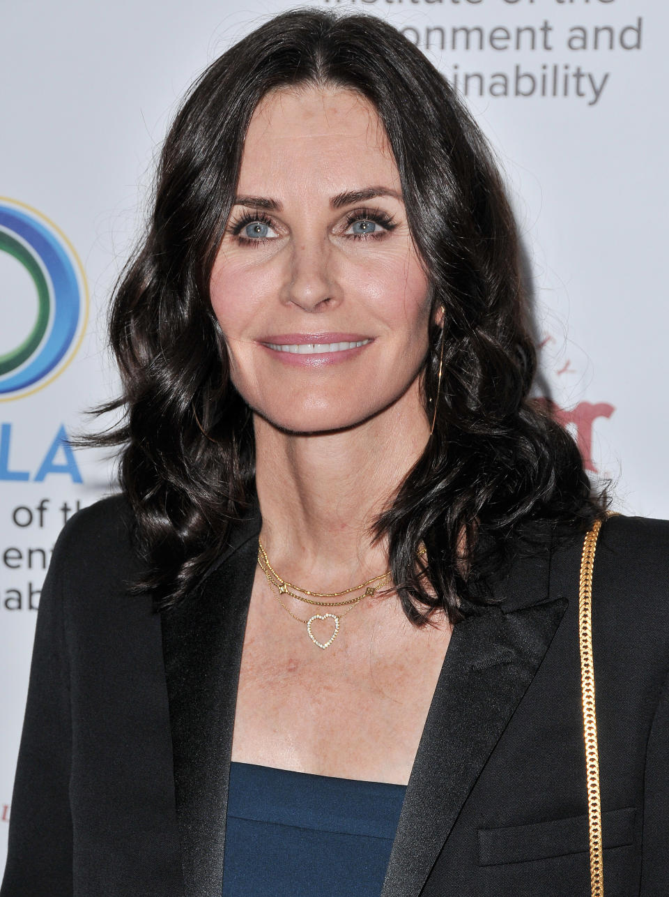 Courteney Cox arrives at UCLA's 2018 Institute of the Environment and Sustainability (IoES) Gala held at a Private Residence in Beverly Hills, CA on Thursday, March 22, 2018. (Photo By Sthanlee B. Mirador/Sipa USA)