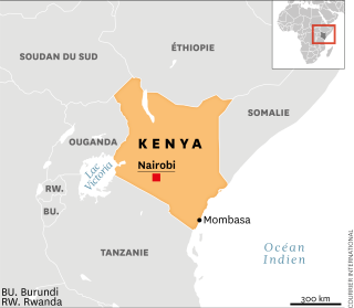 Carte du Kenya. COURRIER INTERNATIONAL
