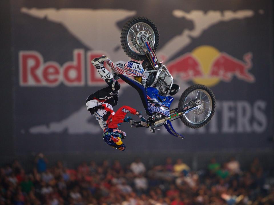 Action from the Red Bull X-Fighters International Freestyle Motocross 2013 at Downtown Dubai. Photo: Karl Jeffs/Yahoo! Maktoob