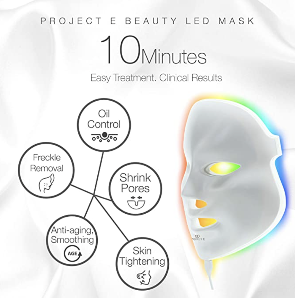 Beauty LED Face Mask Light Therapy. PHOTO: Amazon