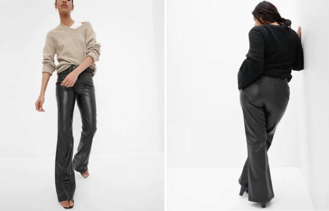ZARA HIGH-RISE FAUX LEATHER TROUSERS