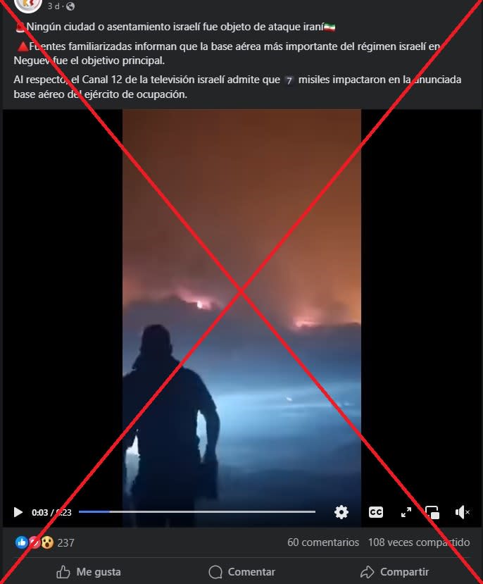 <span>Captura de pantalla de una publicación en Facebook hecha el 17 de abril de 2024 </span>