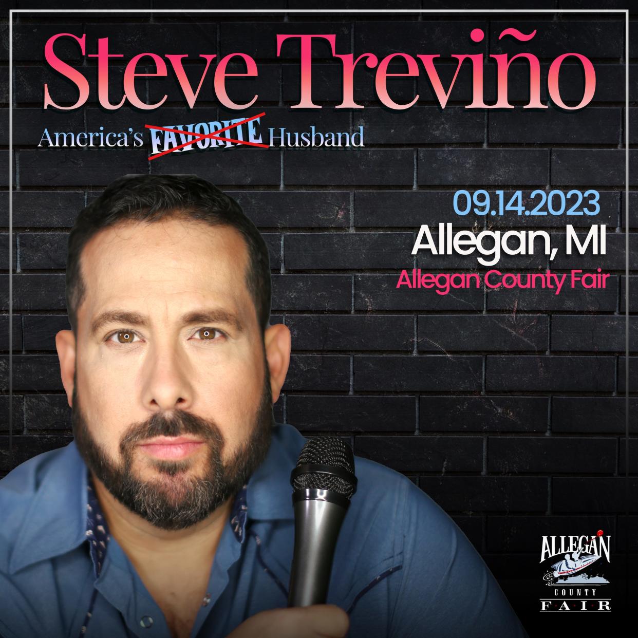 Comedian Steve Trevino will perform at the Allegan County Fair on Thursday, Sept. 14.