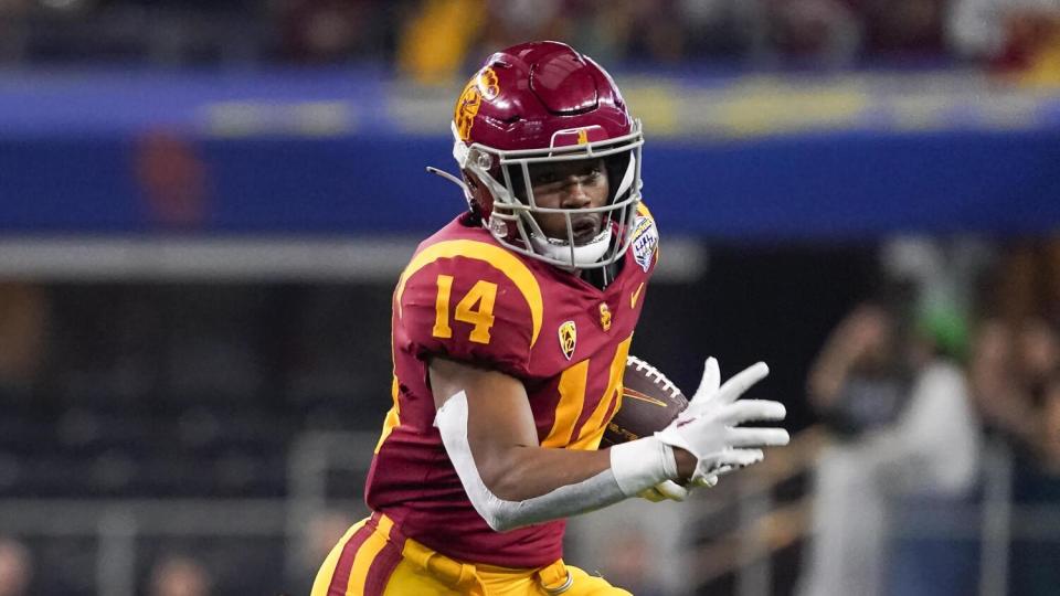 USC running back Raleek Brown carries the ball against Tulane in the Cotton Bowl on Jan. 2.