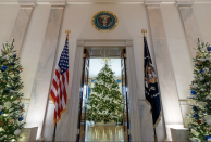 <p>La primera dama <strong>Jill</strong> <strong>Biden</strong> reveló este lunes su primer decorado navideño en la Casa Blanca. La residencia oficial se ha vestido de gala con 41 árboles navideños y 25 coronas decorados por 100 voluntarios que les han colocado más de 6,000 pies de listones, 300 velas, 10,000 ornamentos y 78,750 lucecitas.</p>