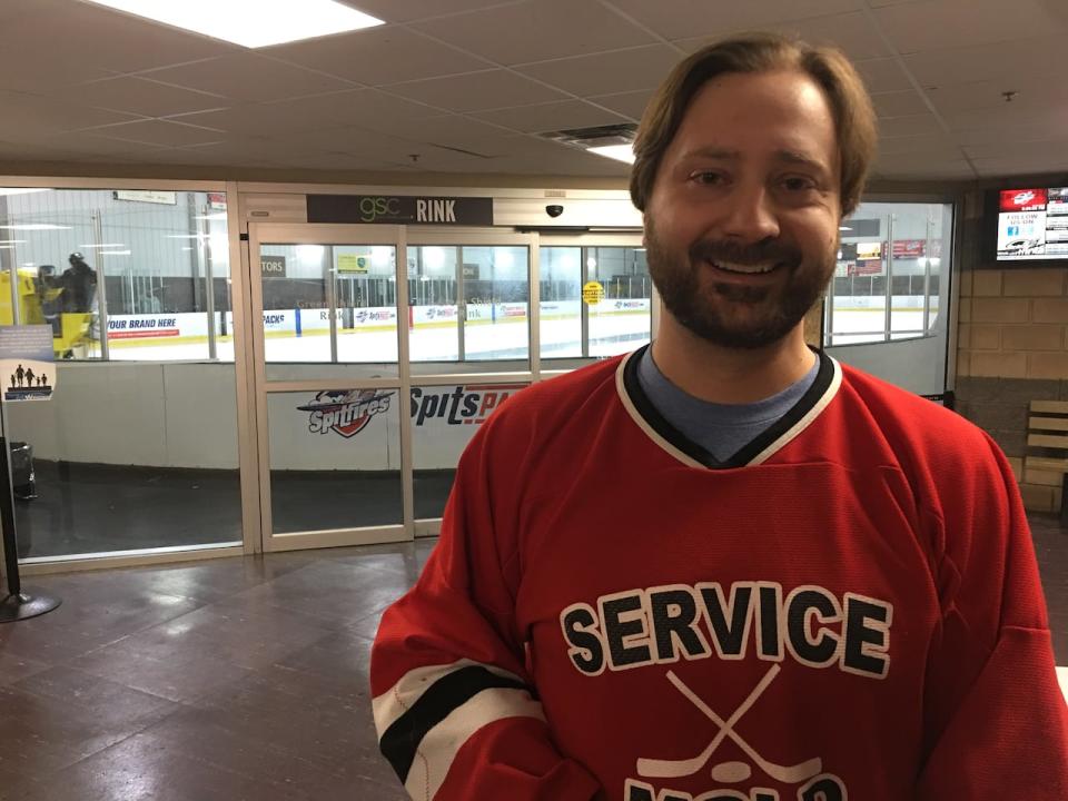 Assistant Professor Craig Greenham teaches a course about hockey in Canada at the University of Windsor.