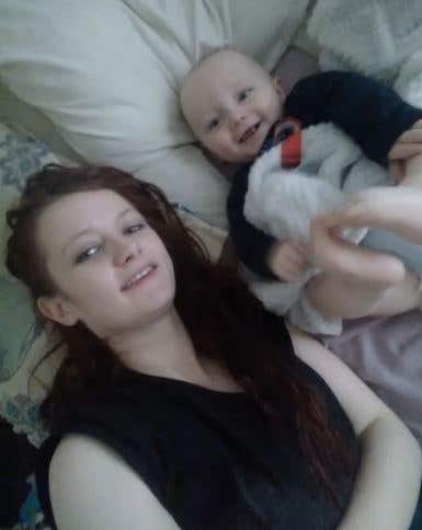 Shannon Marsden with her son, Finley (Derbyshire Police/PA)