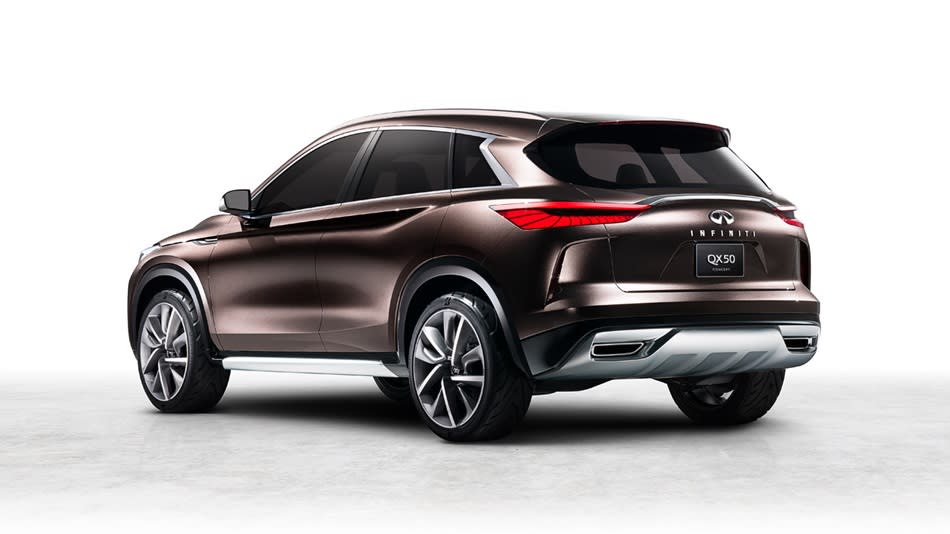 向Lexus NX下戰帖，Infiniti QX50概念車在底特律初秀拳頭