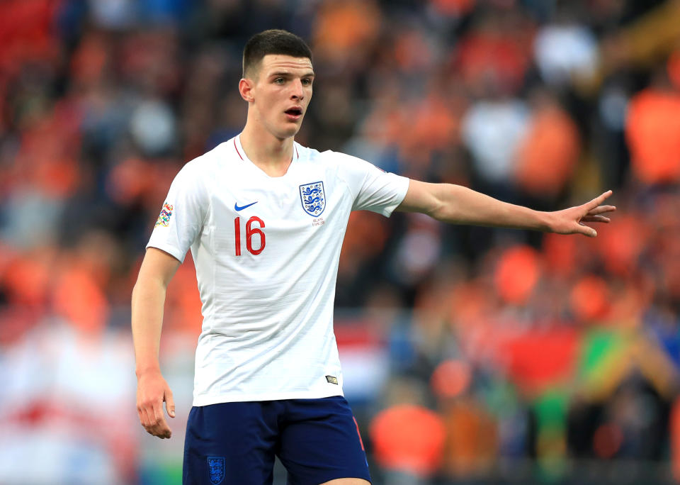 England's Declan Rice during the Nations League Semi Final at Estadio D. Alfonso Henriques, Guimaraes.