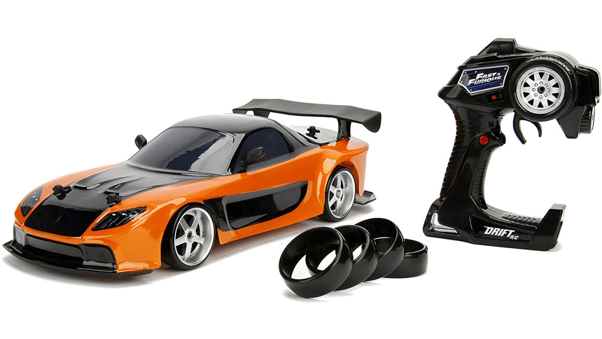 Image shows the Jada Toys Fast & Furious Han's Mazda RX-7.