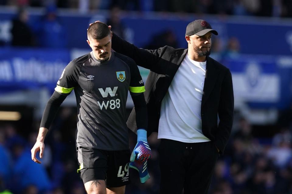 Goalkeeper Arijanet Muric made a horrific error in defeat to Everton (PA)