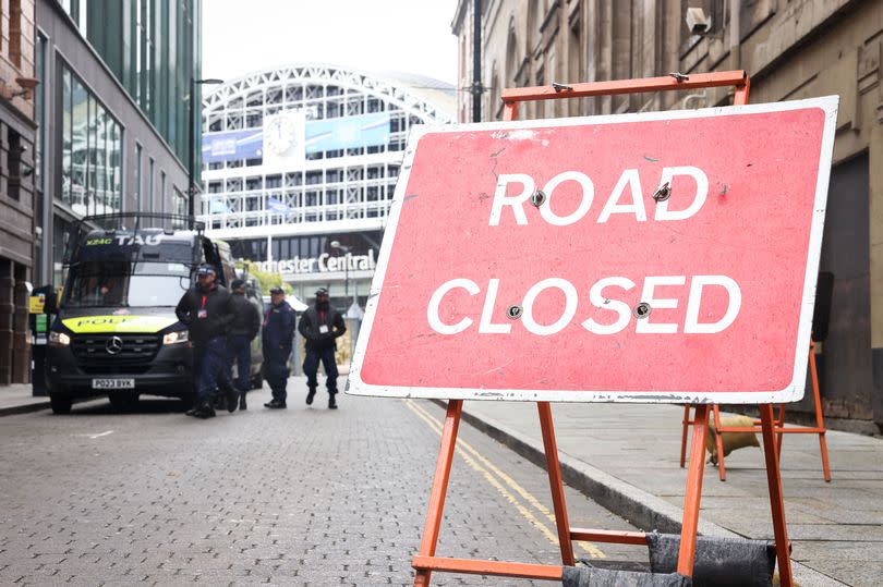 Road closures during the Tory Party conference.