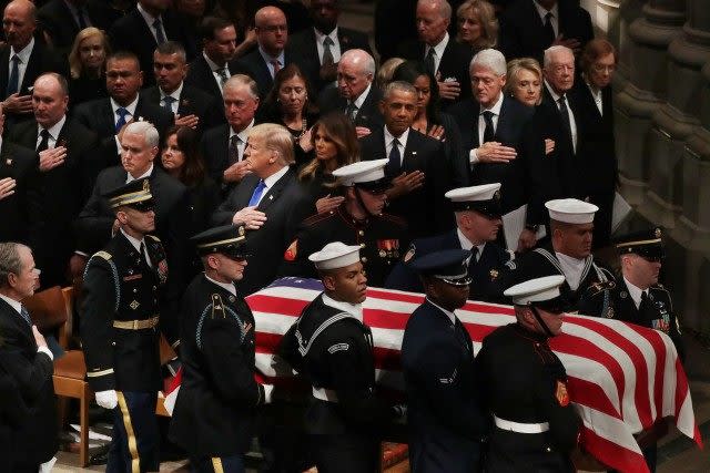 The former president's Wednesday service was at Washington National Cathedral in D.C.