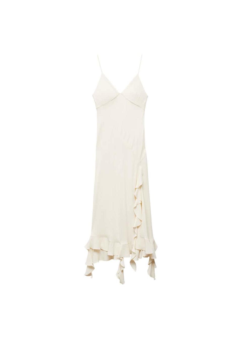 Asymmetric Ruffled Dress -  Women