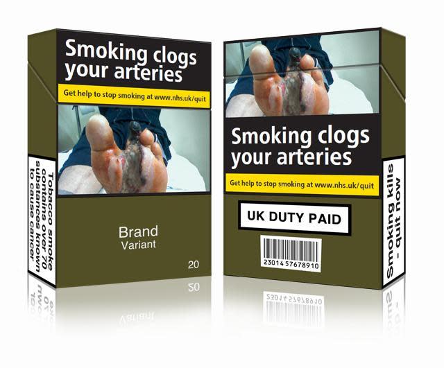 Cigarettes will be sold in standardised packets (credit: ASH)