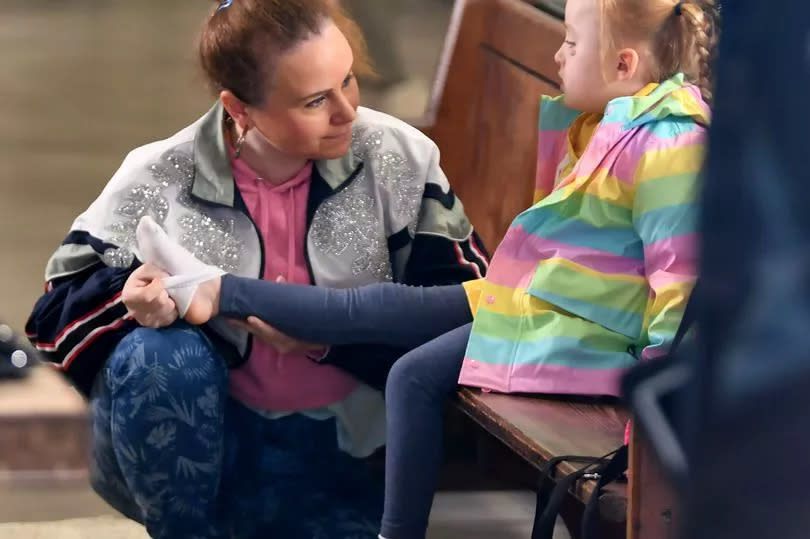 Gemma visits a shoe shop with one of the quads -Credit:MCPIX/ZENPIX