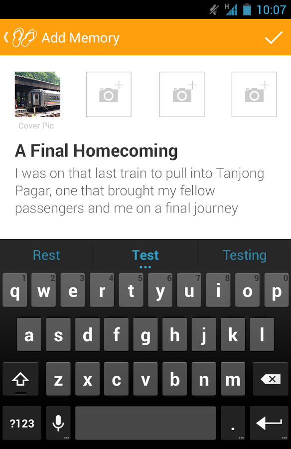 Users can share their stories about places they've visited. (Image Credit: Google Play)