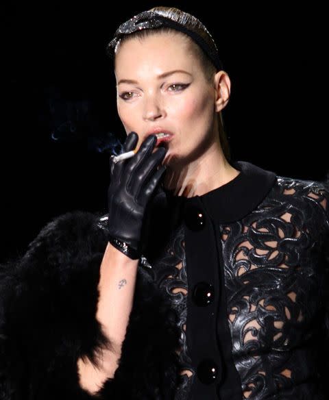 brenda on X: when kate moss came out of runway retirement to close marc  jacobs F/W 2011 louis vuitton show after a french law forbidding smoking  indoors was introduced x  /