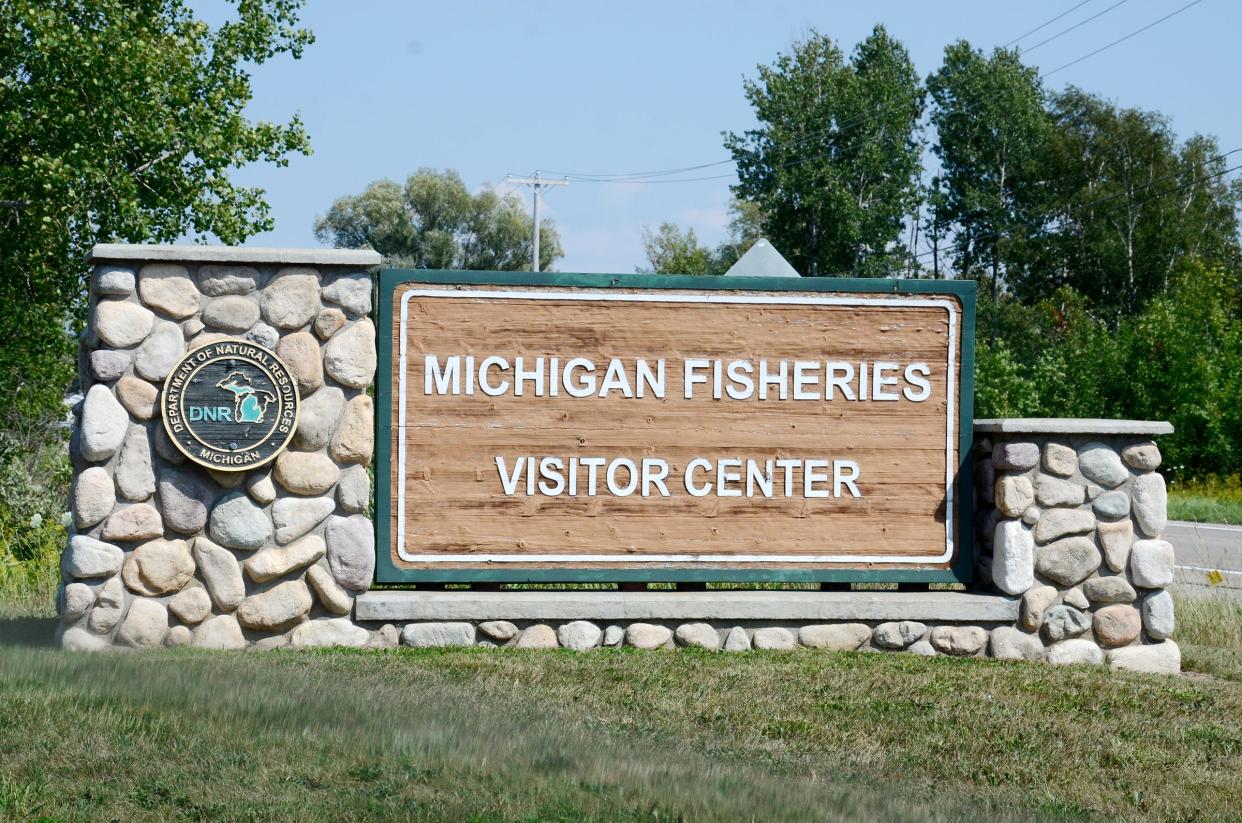 The visitor center at the Oden State Fish Hatchery is located at 3377 U.S. 31 in Oden.