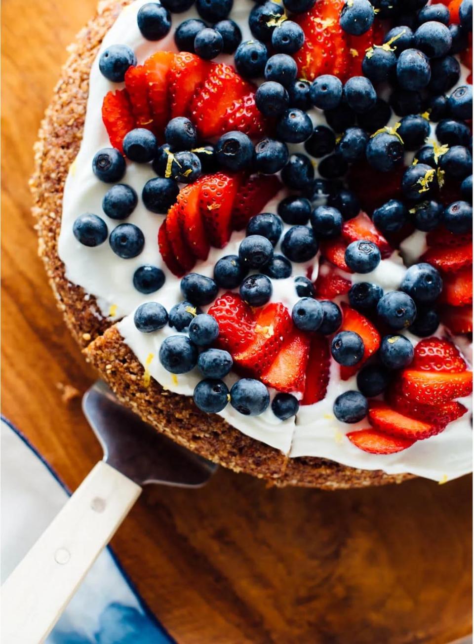 Gluten-Free Almond Cake with Berries on Top