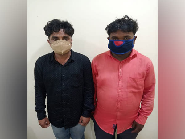 Both the accused were held for allegedly selling a pangolin. (Photo/ANI)