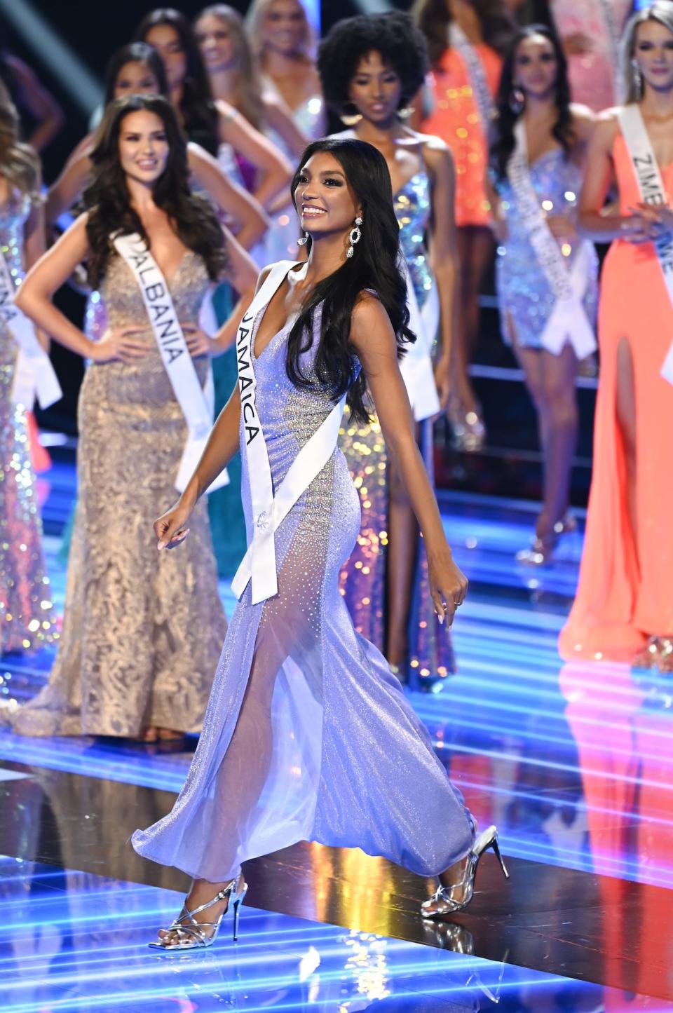 Miss Jamaica Jordanne Lauren Levy during the Miss Universe competition.