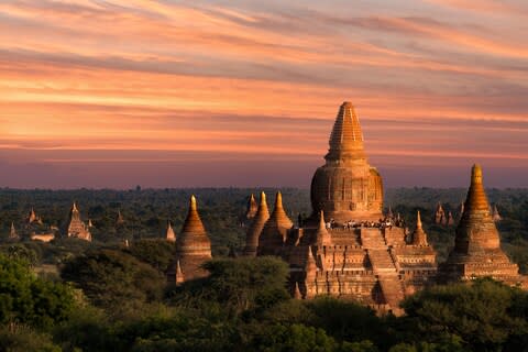 The temples of Bagan - Credit: getty