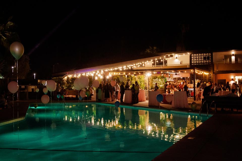 GiGi's poolside area during its Oct. 16, 2021, grand opening party.