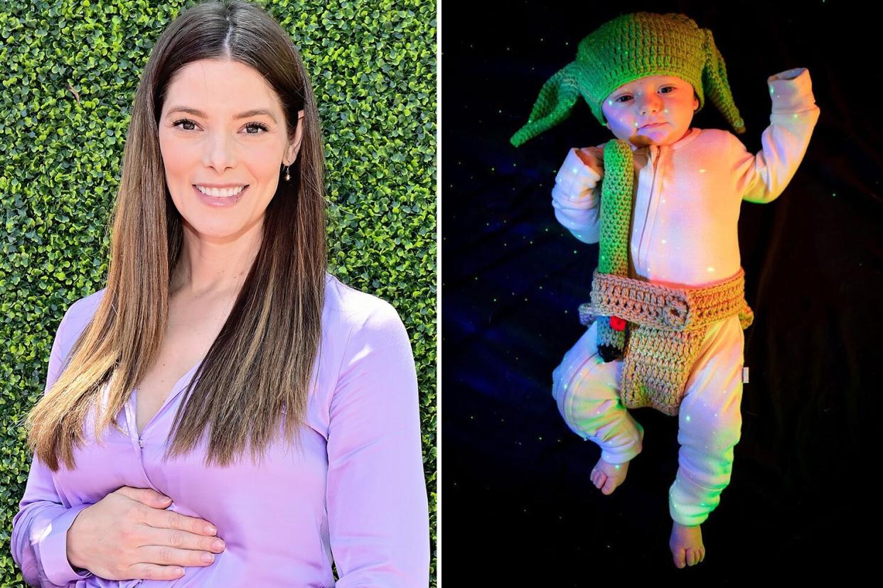 Ashley Green Celebrates 'Baby Yoda Kingsley' in Star Wars Halloween Costume