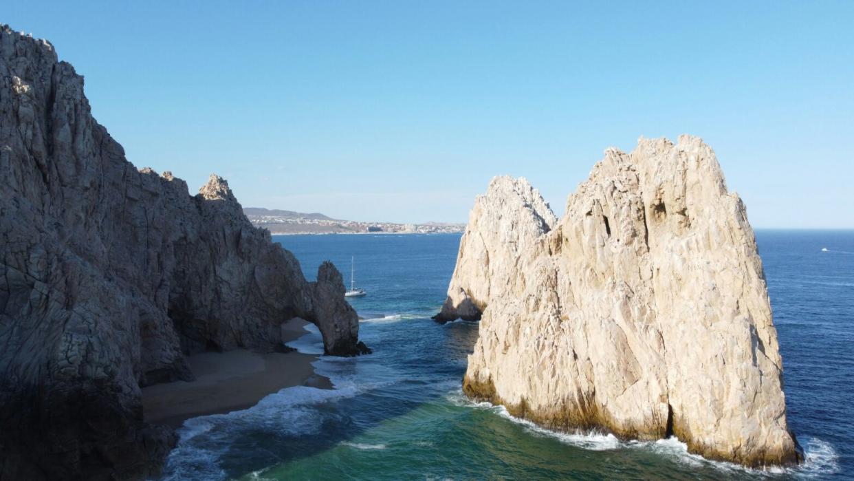 Learn why Los Cabos is a top destination for wellness travel. Pictured: the rocky coasts of Los Cabos