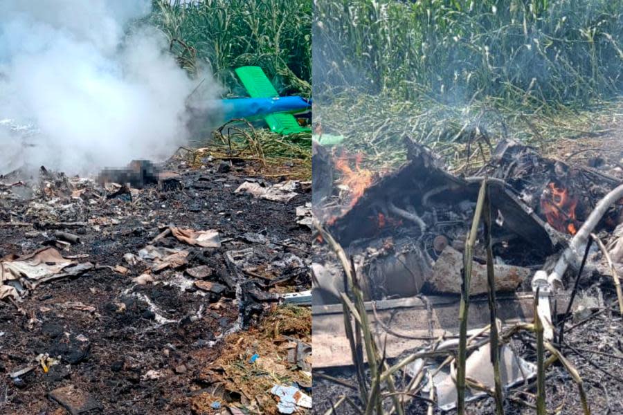 Helicóptero se desploma e incendia en Jalisco, fuertes llamas consumen todo sin dejar sobrevivientes