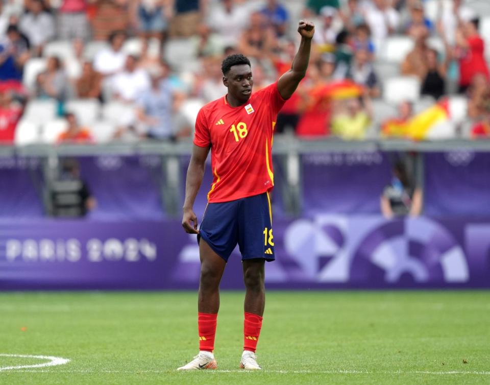 Samu Omorodion is being monitored by Tottenham. (Photo by Juan Manuel Serrano Arce/Getty Images)