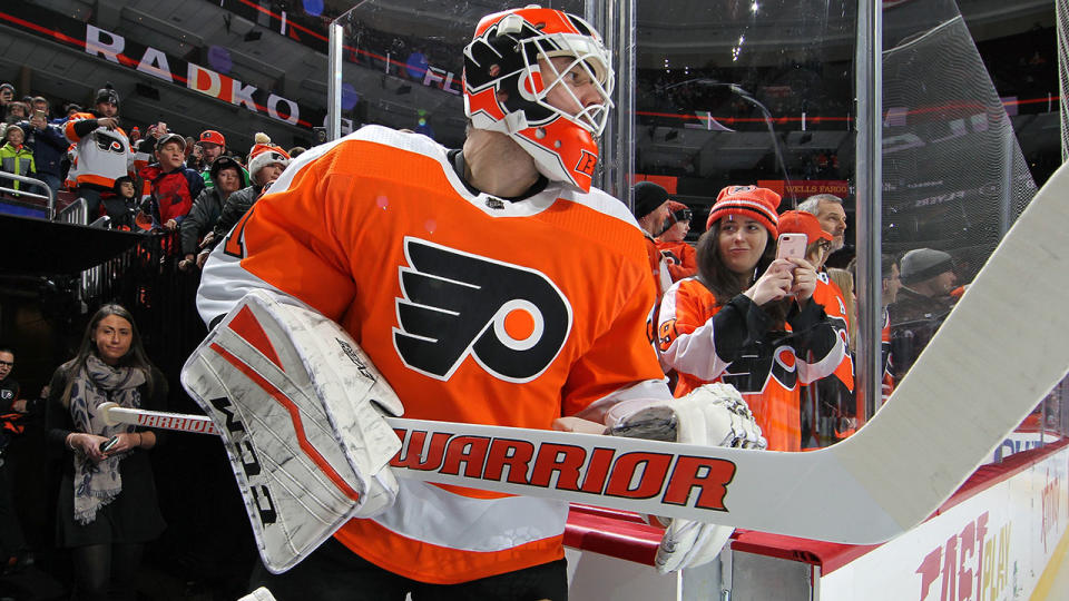 Make sure to pick Brian Elliott in your playoff pool — he won’t let you down. (Photo by Len Redkoles/NHLI via Getty Images)