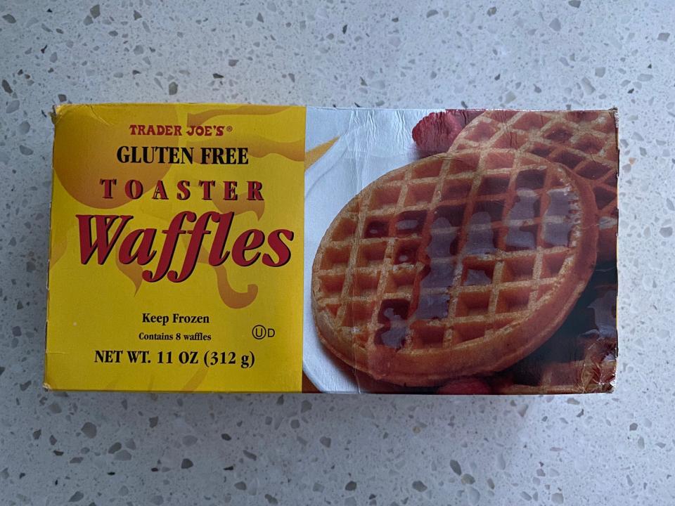 Gluten-free waffles are $2.79 at Trader Joe's.