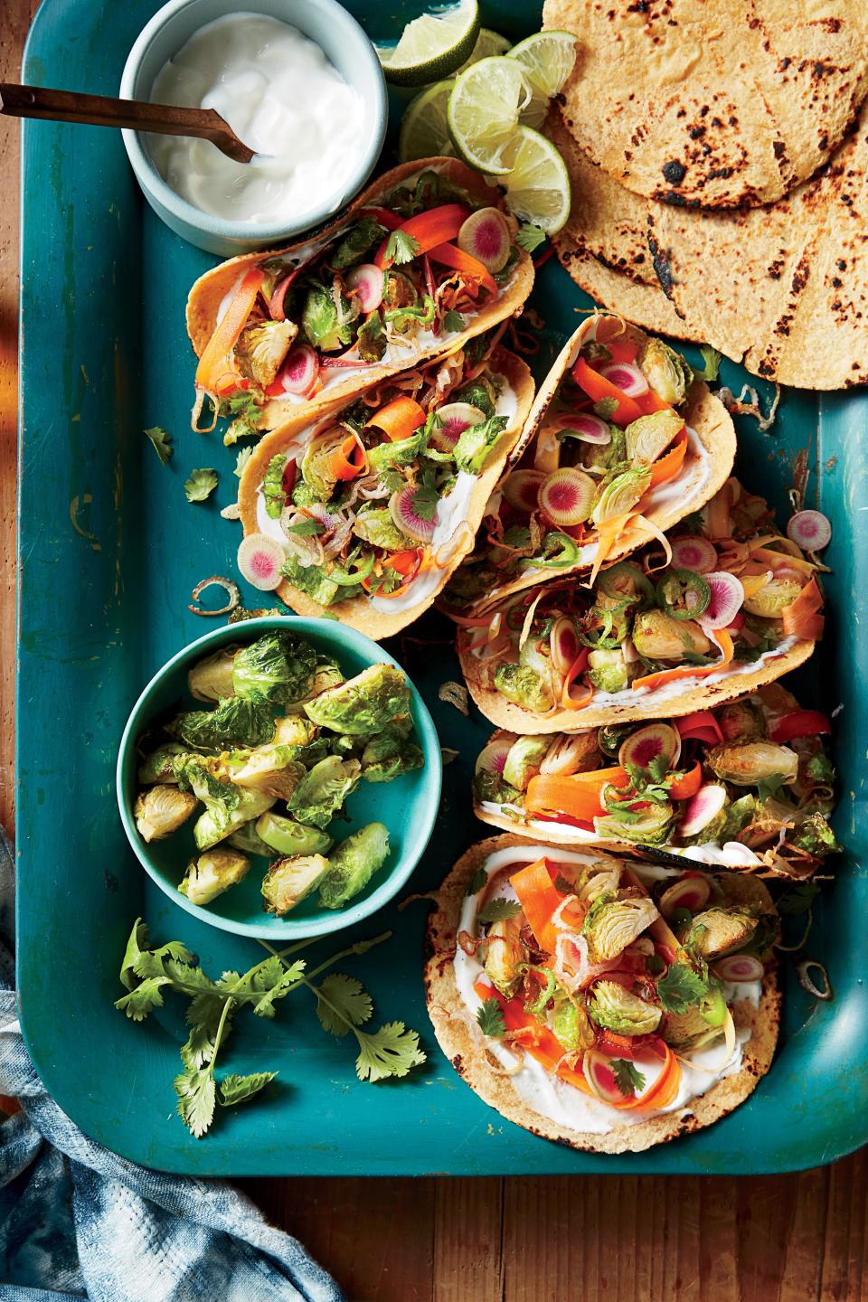 Fried Brussels Sprout Tacos