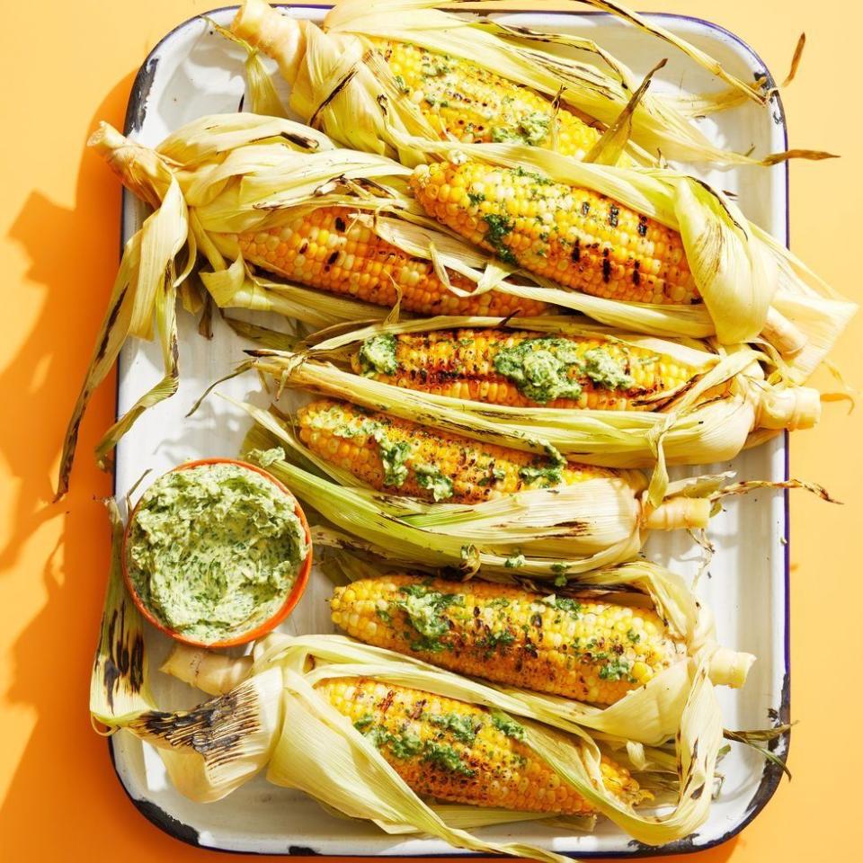 Charred Corn with Parmesan-Parsley Butter