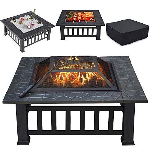 1) Multifunctional Backyard Fire Pit Table