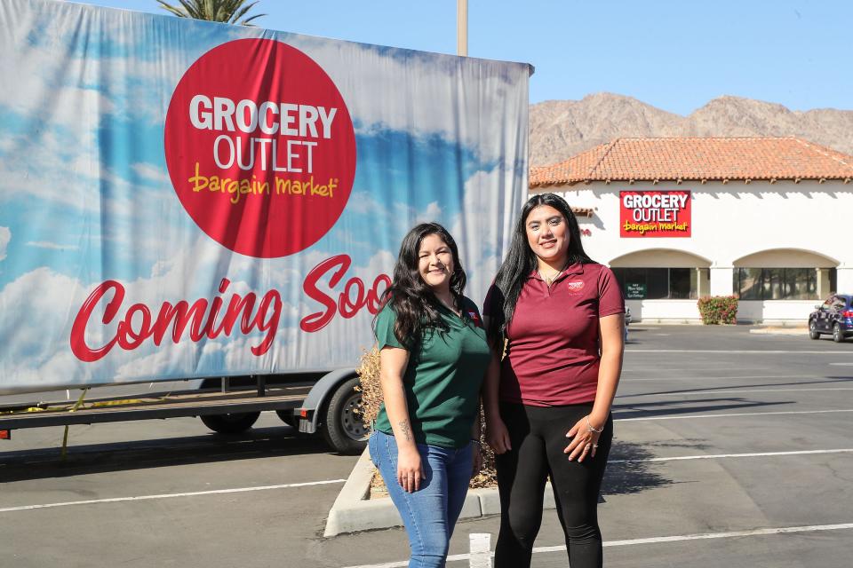 Mayra Ornelas, left, and Ruby Ramirez are the operators of a new Grocery Outlet that will be opening in the La Quinta Cove, October 14, 2021.